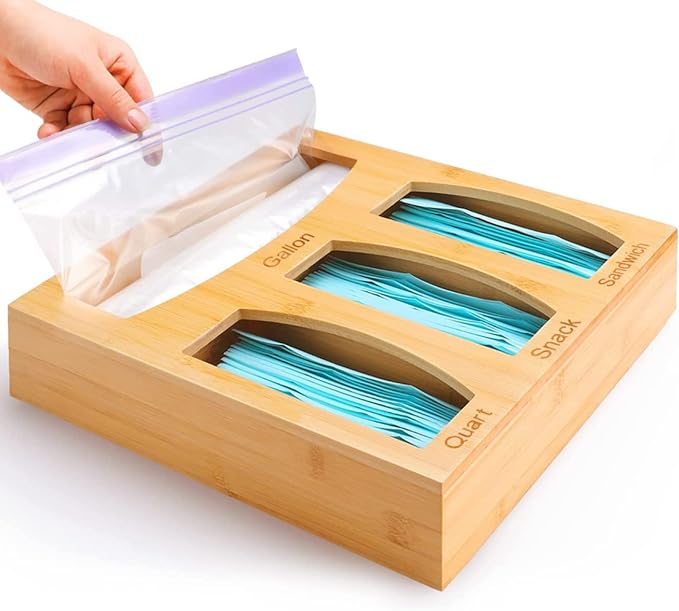 Bamboo Food Bag Storage Organizer - Image 4