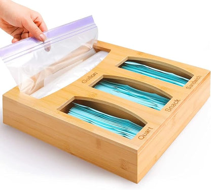 Bamboo Food Bag Storage Organizer - Image 4