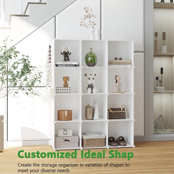 C&AHOME Cube Storage Organizer, 12-Cube Shelves Units, Closet Cabinet, DIY - Image 5