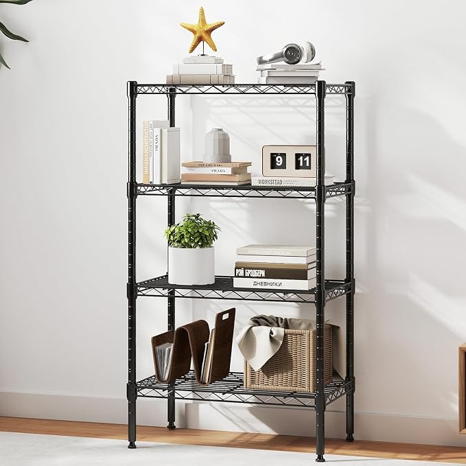 HealSmart 4-Tier Metal Wire Storage Shelves, Adjustable Standing Storage Rack - Image 2