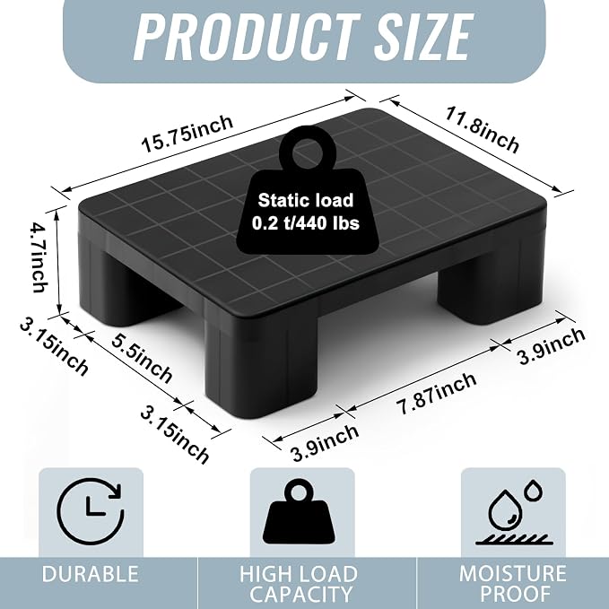 1 Pcs Plastic Pallet for Basement Storage Easy Stack Lightweight Floor Pallet - Image 2