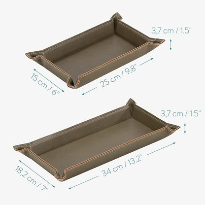 Navaris Faux Leather Valet Tray Set of 2 - Image 6