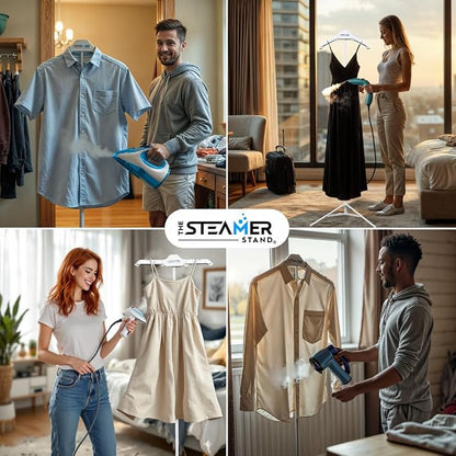 Deluxe | Adjustable Standing Garment Steaming Rack - Image 5