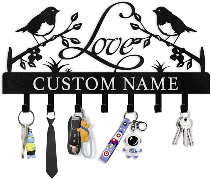 Personalized Key Holder Wall Mount by Dyoart