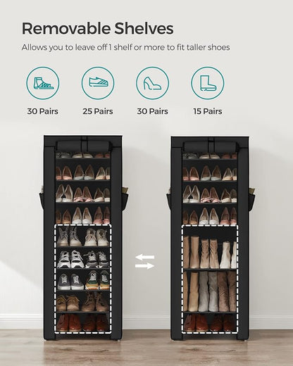 SONGMICS 10-Tier Shoe Rack, Shoe Storage Cabinet - Image 5