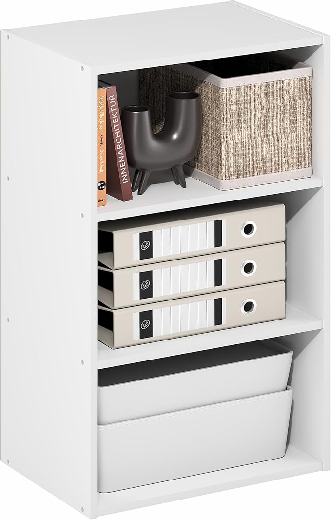 Furinno Basic Book Shelf, 3-Tier Bookshelf, Storage Organizer Bookcase by Furinno-FitsYourSpaceFitsYourBudget