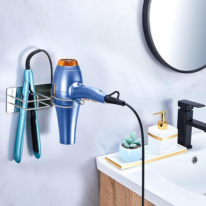 Hair Straightener Holder Hair Dryer Holder Wall Mounted, Blow Dryer and Curling - Image 2
