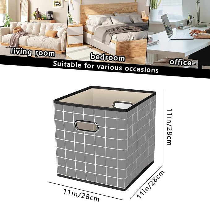 Yunkeeeper storage bins Cubes, Fabric Cube Organizer - Image 2