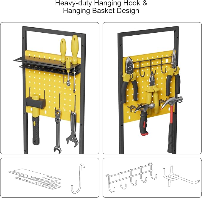 Power Tool Organizer Cart with Charging Station, Heavy Duty Garage Tool - Image 4
