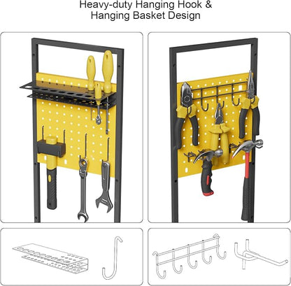 Power Tool Organizer Cart with Charging Station, Heavy Duty Garage Tool - Image 4