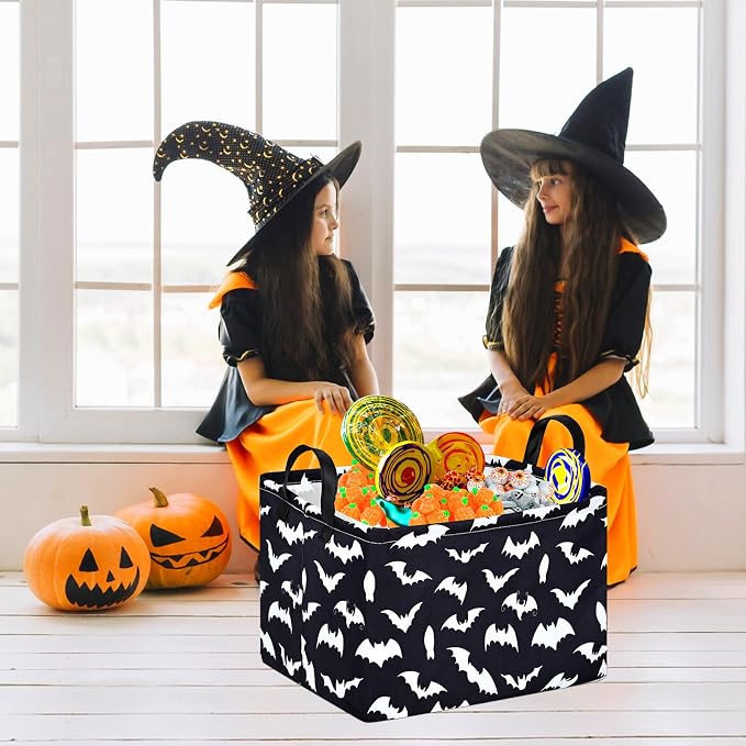 MAIZMZ Halloween Storage Basket Pumpkin Ghost Gift Basket - Image 3