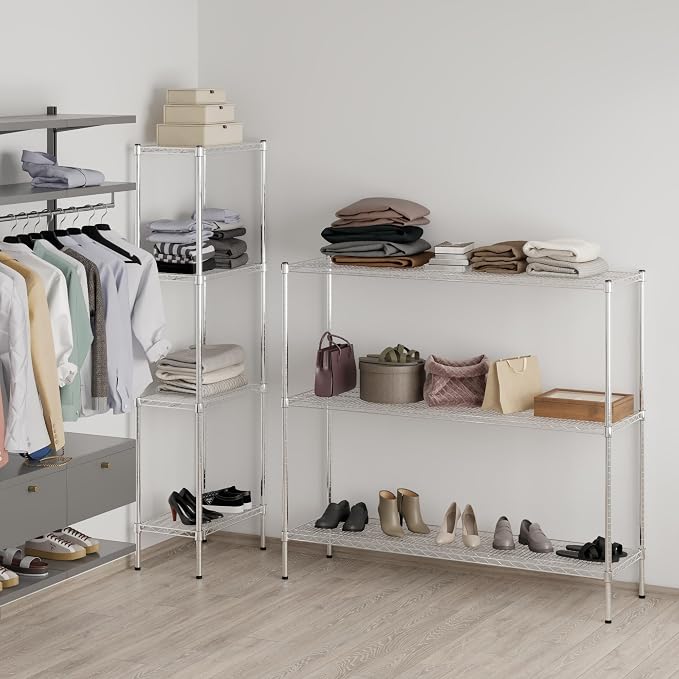 18" Deep x 60" Wide x 54" Height Wire Shelving Kit | 3-Tier | NSF Commercial - Image 6