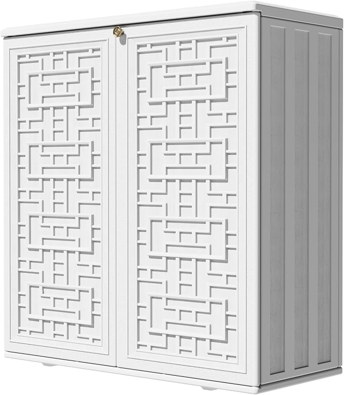 Outdoor Storage Cabinet, 62 Gallon Resin Storage Box, Furniture Cushions by KINYING