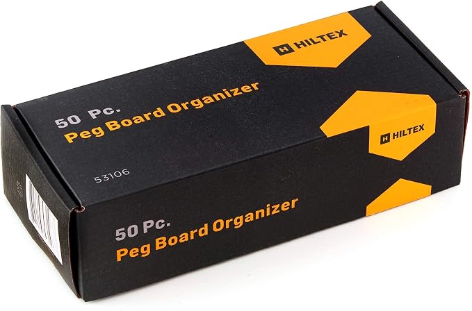 Hiltex 53106 Pegboard Hook Assortment Set, 50 Piece Heavy Duty, Pegboard Hooks - Image 7