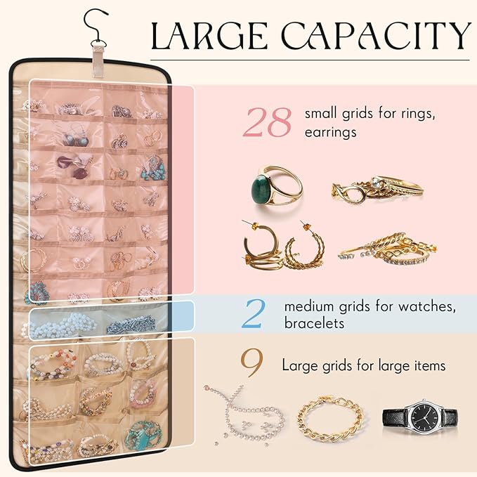 2 Pack Hanging Jewelry Organizer Storage - Image 4