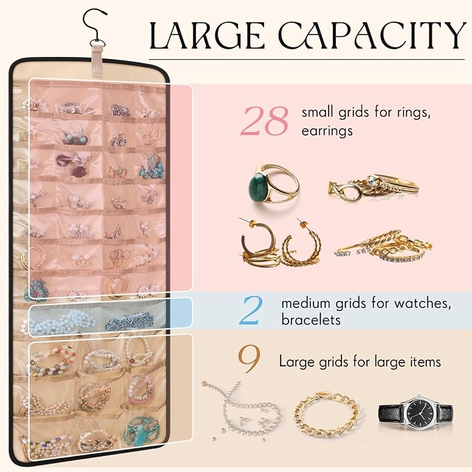 3 Pack Hanging Jewelry Organizer Storage - Image 5