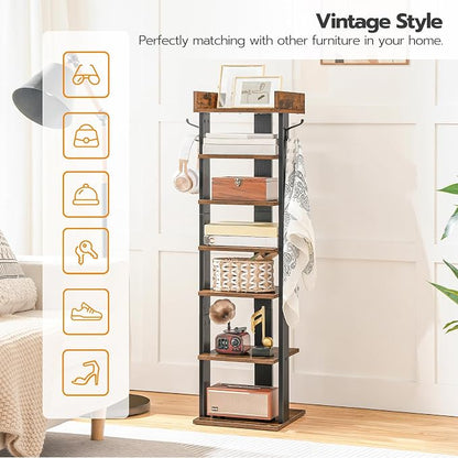 HOOBRO Vertical Shoe Rack for Front Door Entryway, 7 Tier Wooden Shoe Storage - Image 4