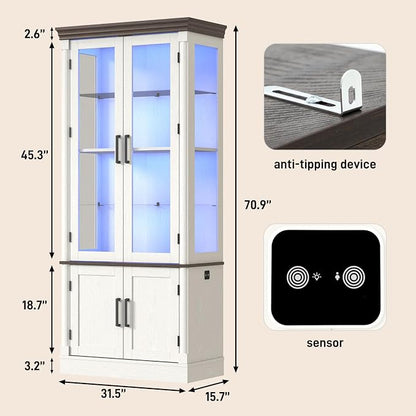 St.Mandyu 71" Tall Display Cabinet - Image 2