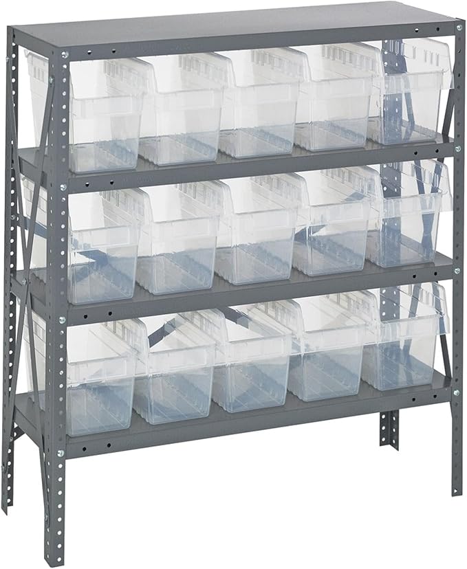 Quantum Storage Systems 1839-SB804CL Solid Heavy Duty 4 Shelves 15 STORE-MAX by QuantumStorageSystems