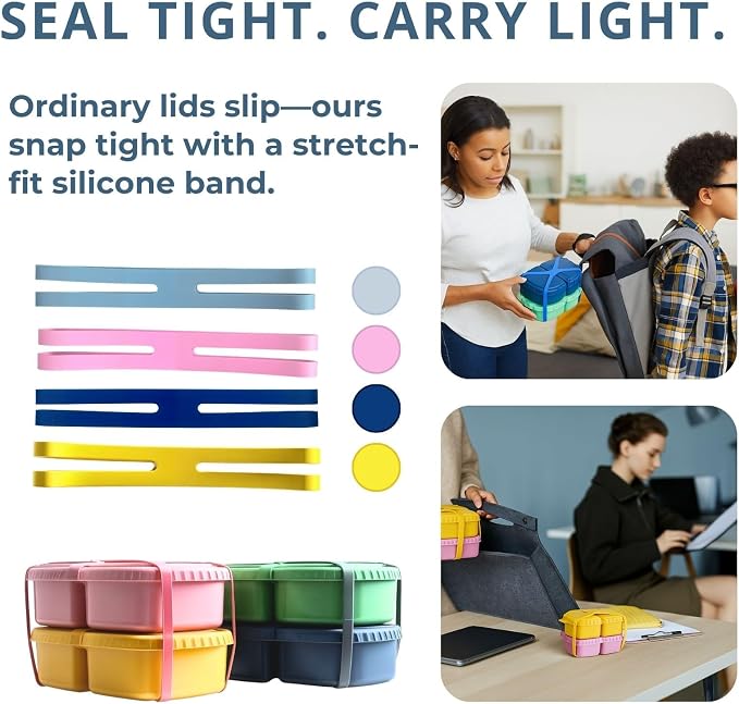 2 Pack Reusable Silicone Snack Containers - Image 3