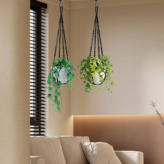 LEWESU Macrame Plant Hanger Indoor Set of 4 - Image 5