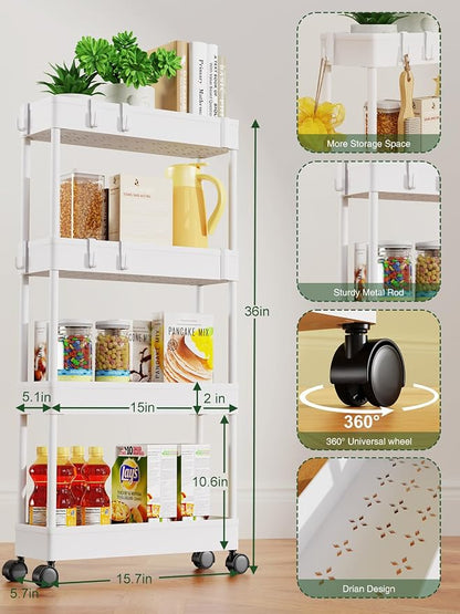 LEHOM 5.1" Slim Storage Cart - Image 3