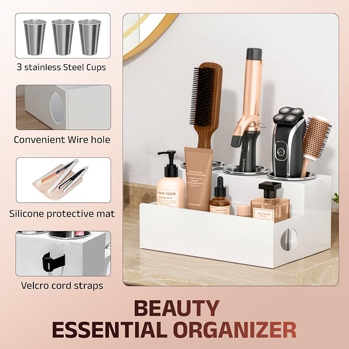 Casavita White Hair Tool Organizer - Image 3