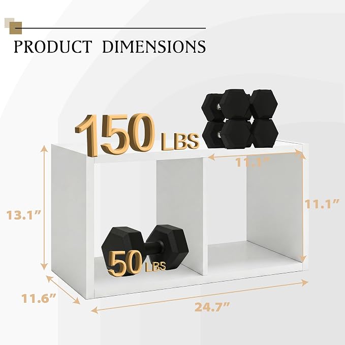 WannabeMyself【2026 Wooden Thick Frame 】 2 Cube Storage Organizer - Image 2
