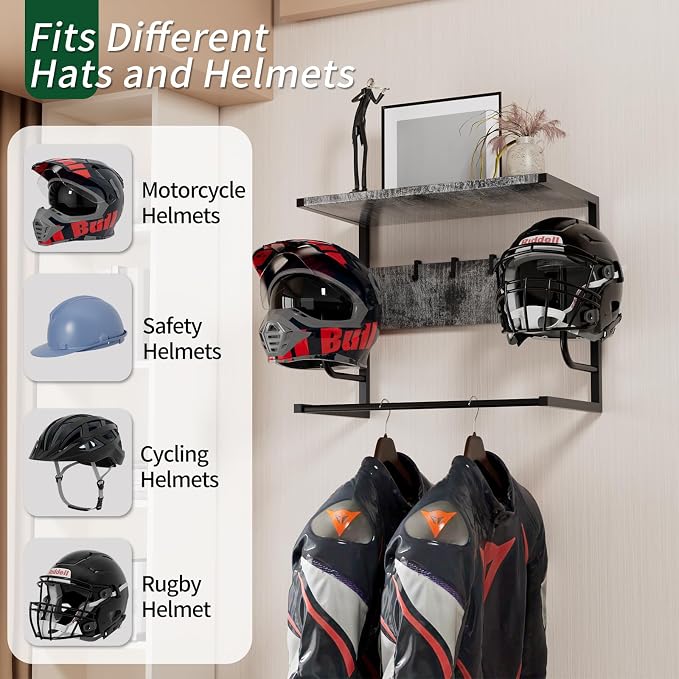 Motorcycle Helmet Holder Wall Mounted, Helmet Holder Wall Mount - Image 2