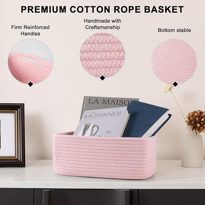 4 Pack Small Storage Shelf Baskets - Image 6