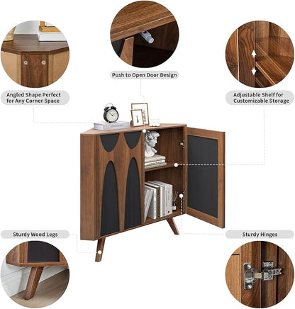 Small Corner Cabinet, Corner Floor Cabinet - Image 9
