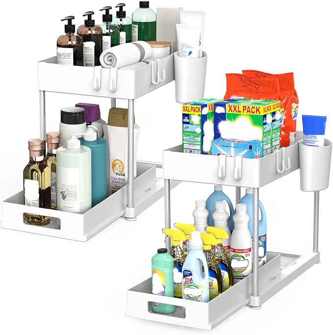 2 Pack Under Sink Organizer by FJFEOIYE