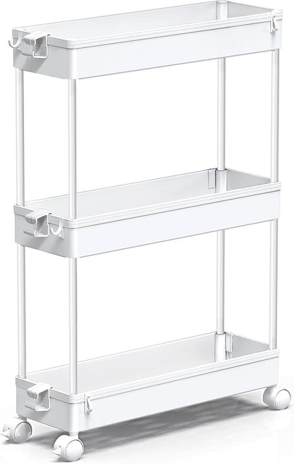SPACEKEEPER Slim Rolling Storage Cart, 3 Tier Bathroom Storage Organizer - Image 5