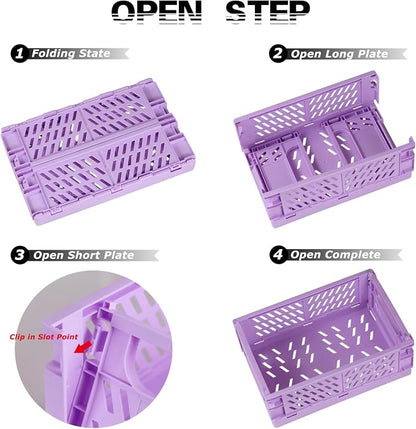 Tixill 2-Pack Mini Foldable Plastic Baskets - Image 5