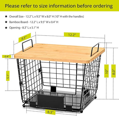 2 Set Large Stackable Wire Basket - Image 6