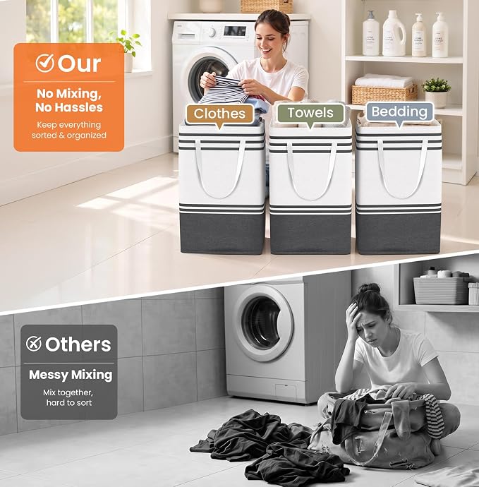 TranquilRelax 3-Pack Laundry Basket - Image 6