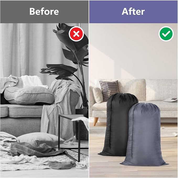 OTraki 2 Pack Large Laundry Bag 28x45 Inch Heavy Duty Laundry Wash Bag | - Image 5