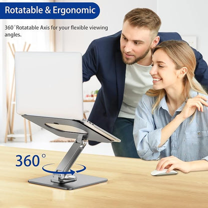 BESIGN LSX7 Laptop Stand with 360° Rotating Base, Ergonomic Adjustable Notebook - Image 7