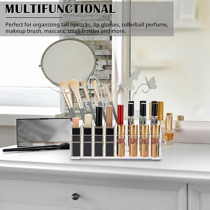 ELLDOO Rollerball Perfume Organizer, 24 Spaces Clear Acrylic Perfume Storage - Image 5