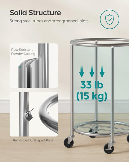SONGMICS Laundry Basket, Rolling Steel Frame - Image 7
