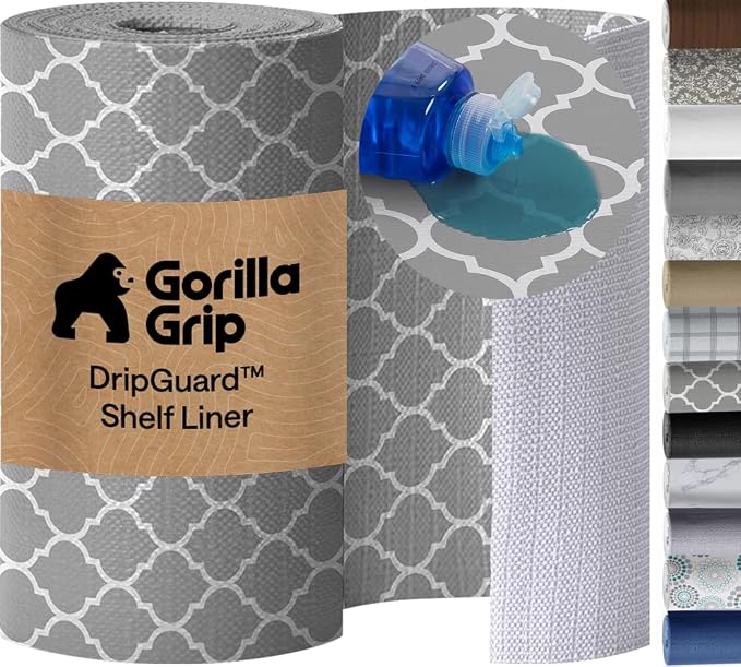GORILLA GRIP DripGuard Shelf Liner, Non-Adhesive Drawer and Kitchen Cabinet by Unknown
