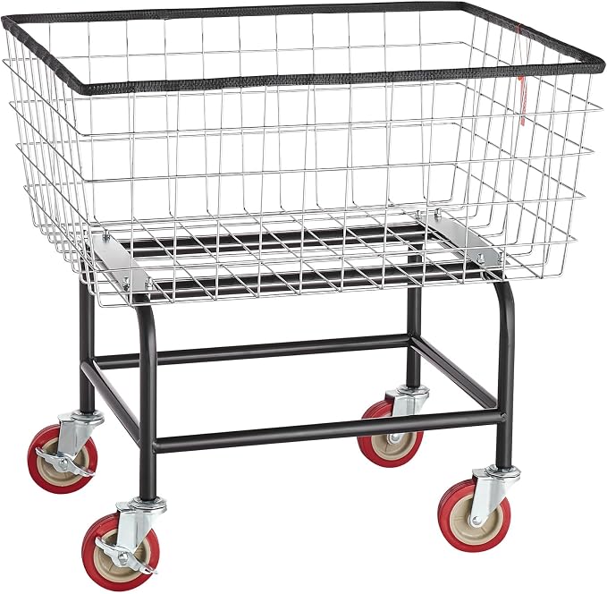VEVOR Wire Laundry Cart, 2.8Bushel Wire Laundry Basket - Image 8