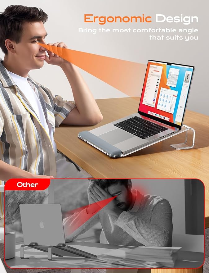 Acrylic Laptop Stand for Desk, Laptop Stand - Image 4