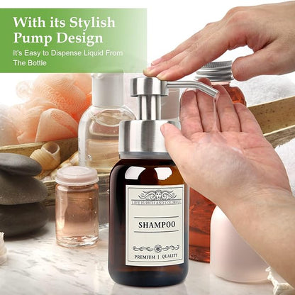 Hand Soap Dispenser, 8.5 Oz Wall Mounted Shampoo and Conditioner Dispenser and - Image 3