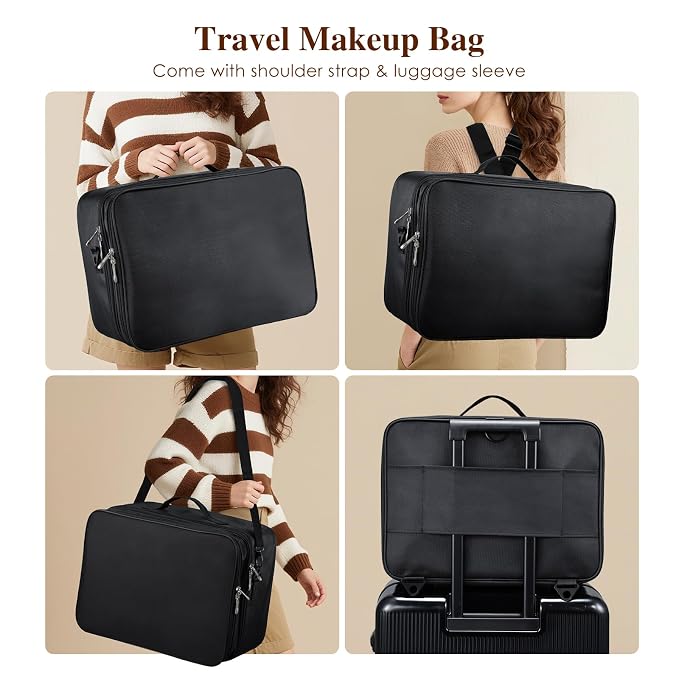 Adazzo Extra Large Makeup Case 8.5” Deep Professional Cosmetic Organizer Box - Image 5