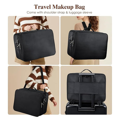 Adazzo Extra Large Makeup Case 8.5” Deep Professional Cosmetic Organizer Box - Image 5