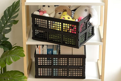 Eslite 34L Large Plastic Folding Storage Crates, Collapsible Crates - Image 6
