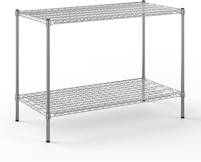 24" Deep x 48" Wide x 34" Height Wire Shelving Kit | 2-Tier | NSF Commercial by Regal+Altair