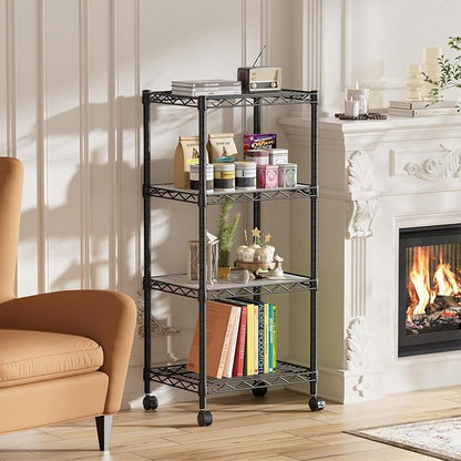 SINGAYE 4 Small Shelves Storage Shelf Wire Shelving Unit Metal Shelf Adjustable - Image 9