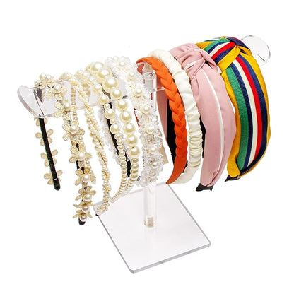 Bigfety Acrylic Headband Holder, Hair Accessories Organizer Clear Stand by Bigfety